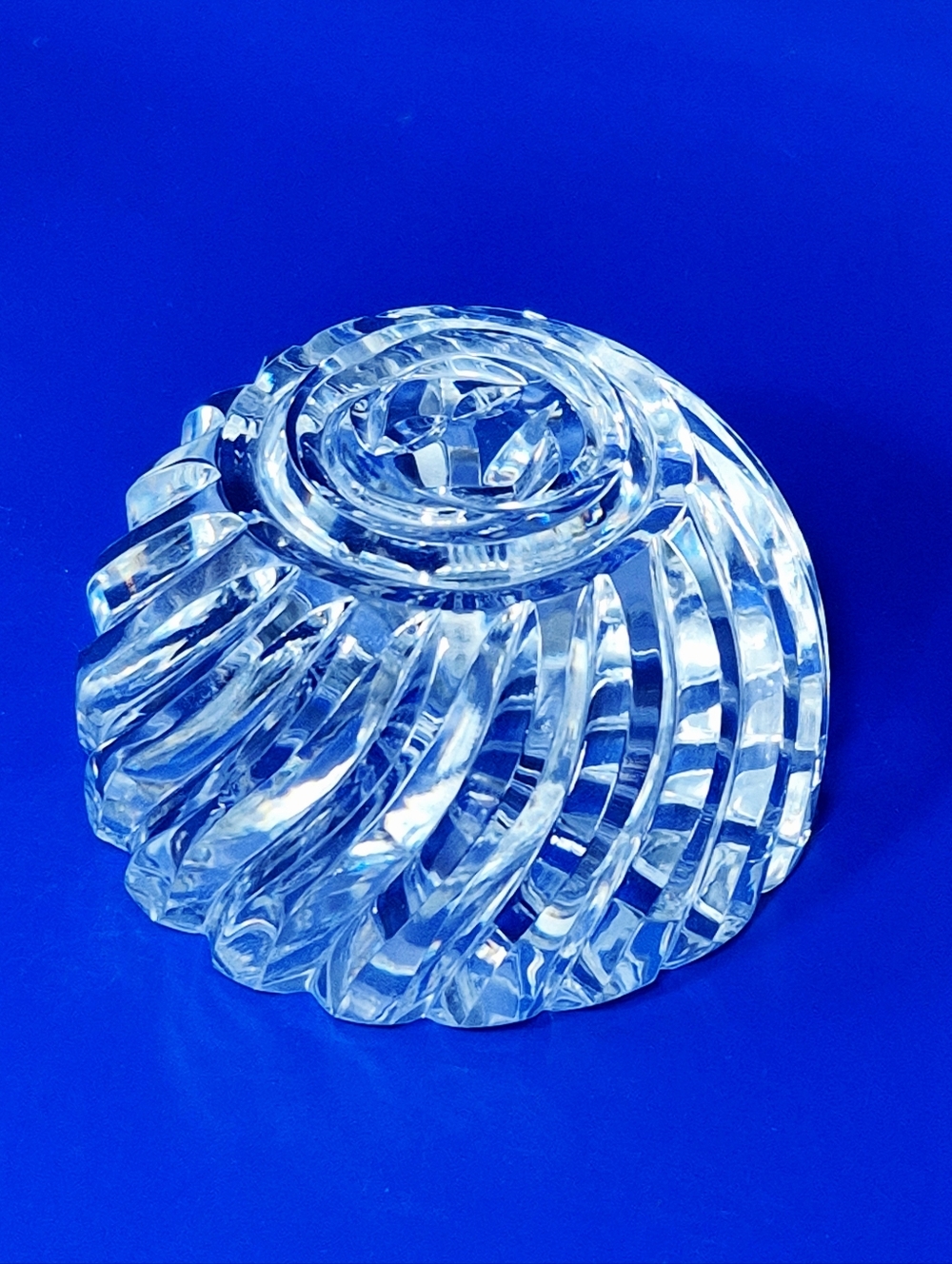 Vintage Gucci ribbed crystal paperweight